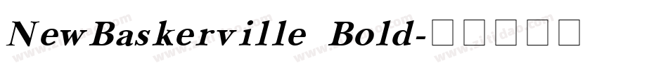 NewBaskerville Bold字体转换